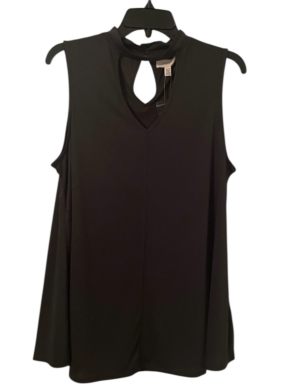 Cupio Women's Olive Green Halter Sleeveless Keyhole Closure Tank Top Size XL